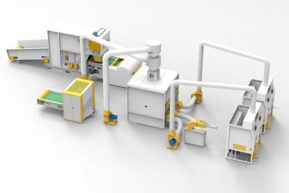 خط خلط وتعبئة الألياف والإسفنج HJ-500